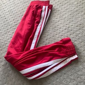 hollister red sweatpants
